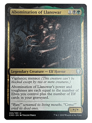 Carta Magic Abomination Of Llanowar [legends] Mtg Elf Horror