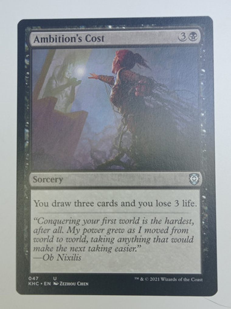 Carta Magic Ambition's Cost [kaldheim] Mtg Sorcery 1
