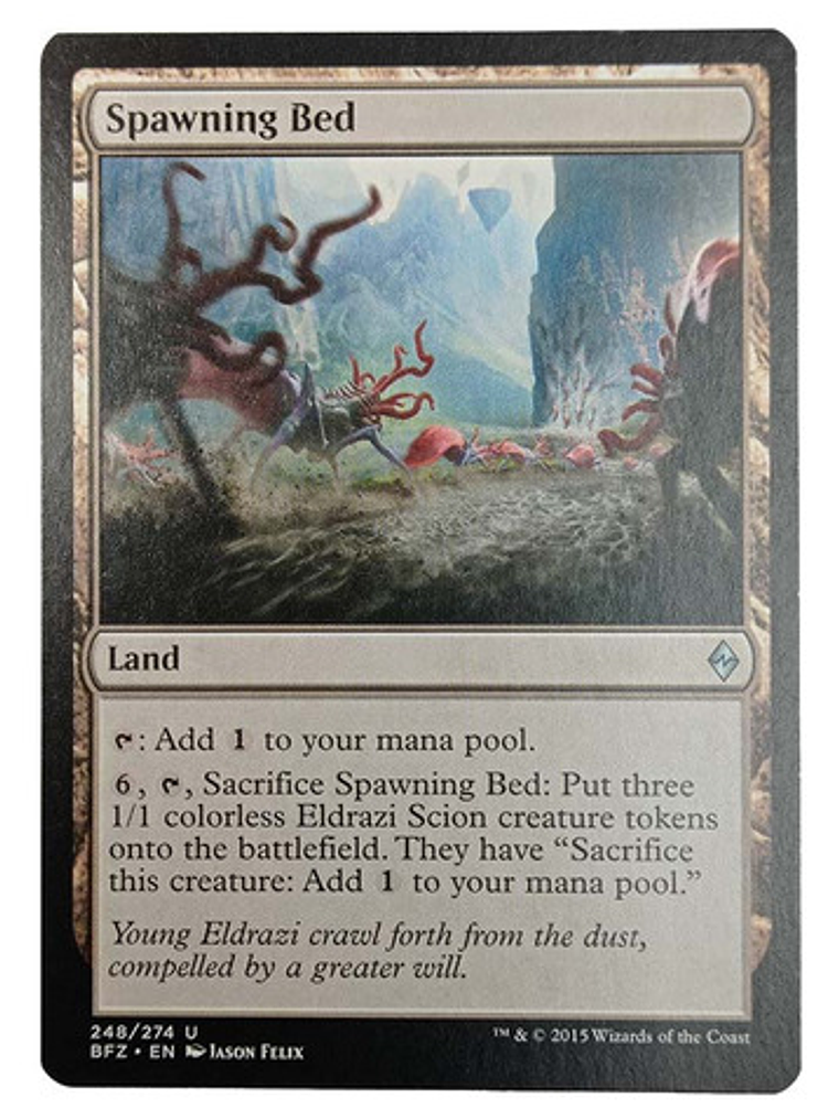 Carta Magic Spawning Bed [zendikar] Mtg Land 1