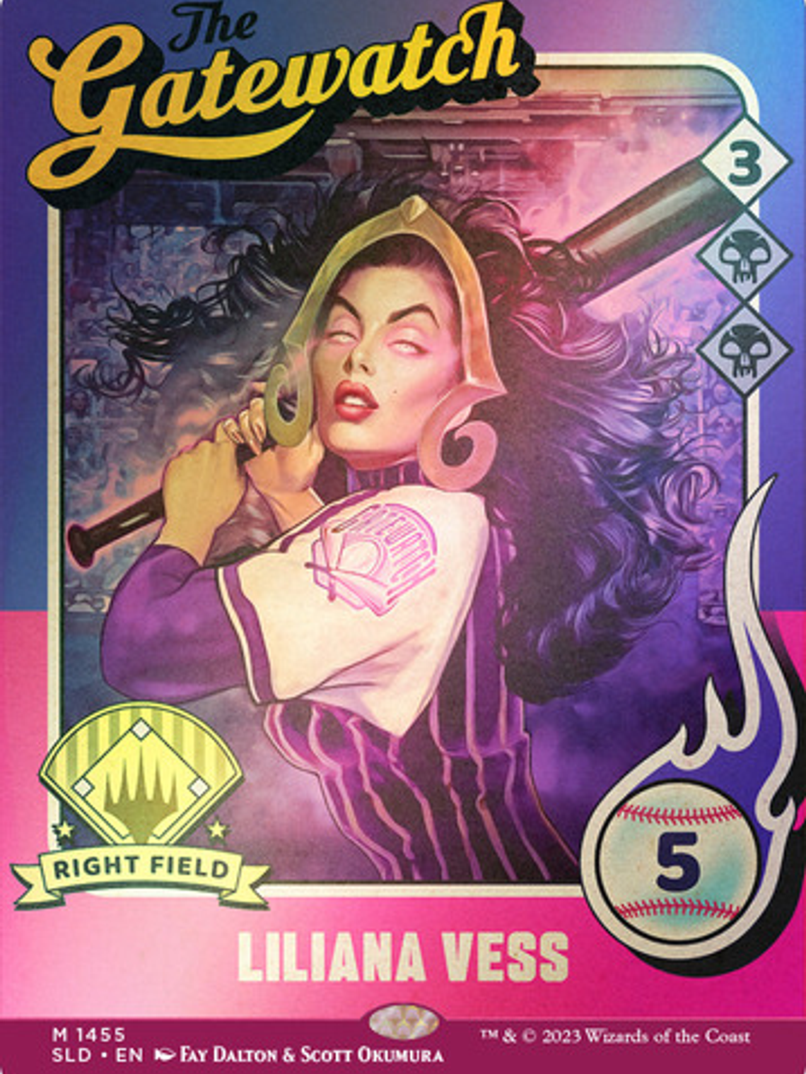 Set 5 Cartas Magic The Baseballing (foil) Secret Lair Mtg In 6