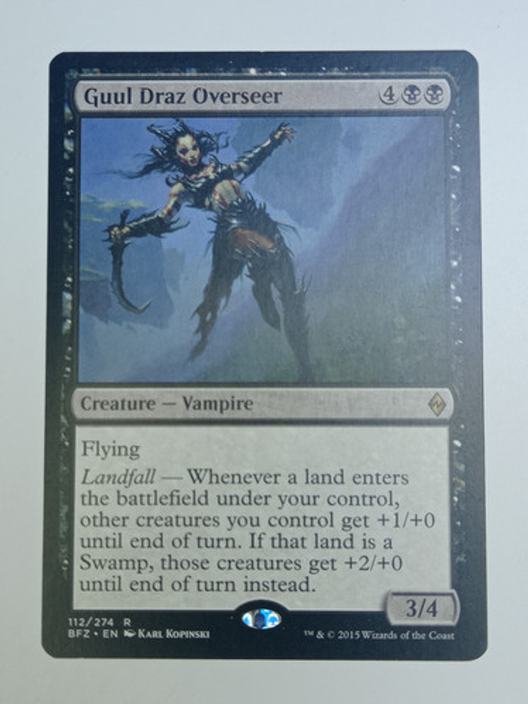 Carta Magic Guul Draz Overseer [zendikar] Mtg Vampire 1