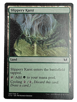 Carta Magic Slippery Karst [c15] Mtg Land