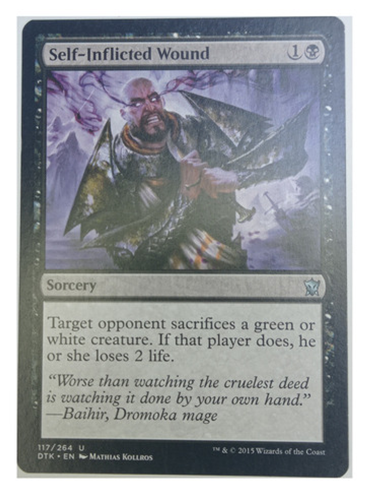 Carta Magic Self-inflicted Wound [dragons Tarkir] Mtg Sorcer 1