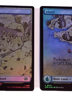 2 Cartas Magic Lord Of The Rings Island Lands (foil) Mtg