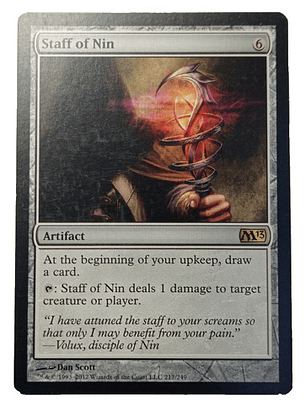 Carta Magic Staff Of Nin [m13] Mtg Artifact