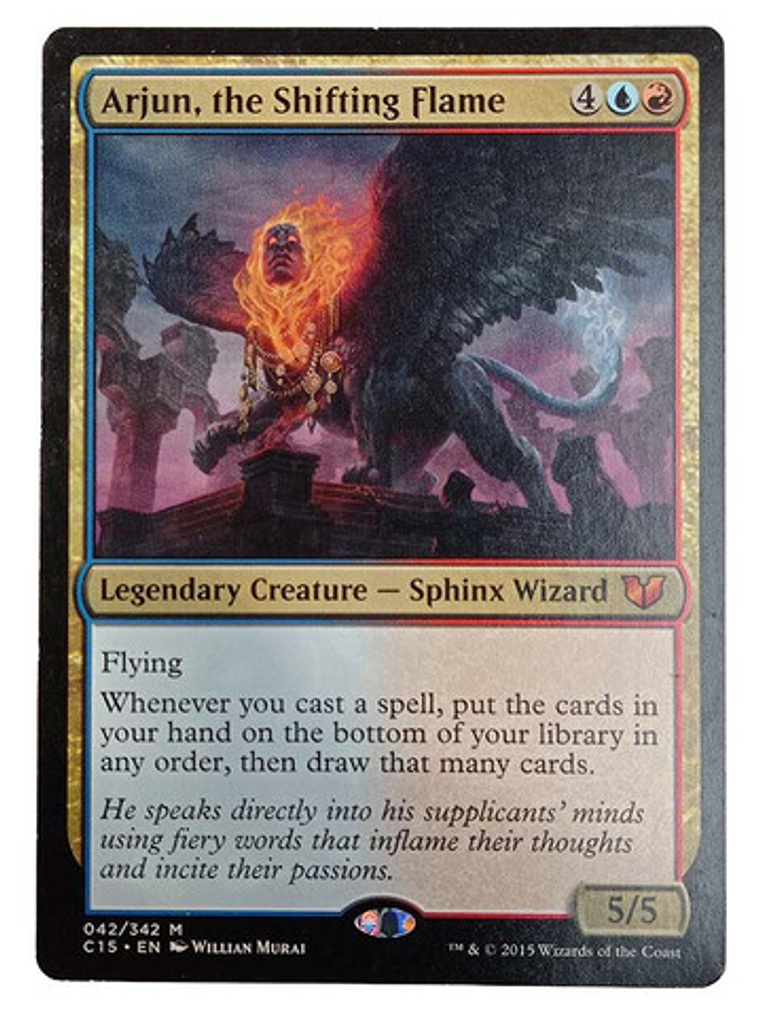 Carta Magic Arjun The Shifting Flame [c15] Mtg Sphinx Wizard 1