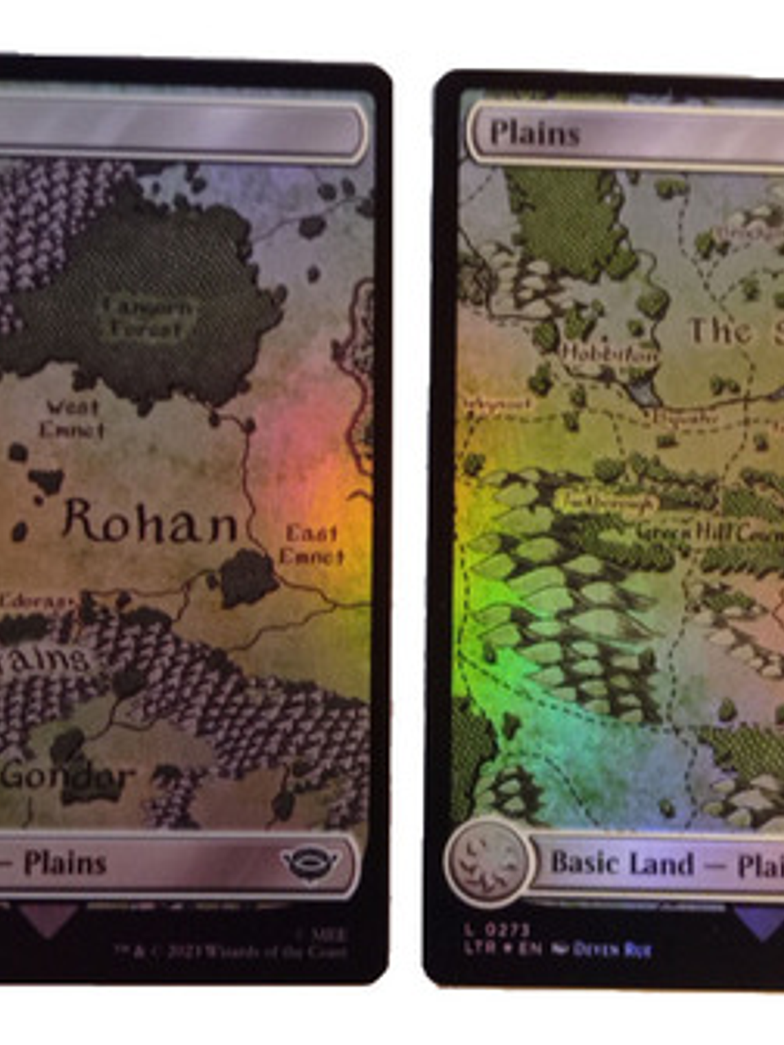 2 Cartas Magic Lord Of The Rings Plains Lands (foil) Mtg 1
