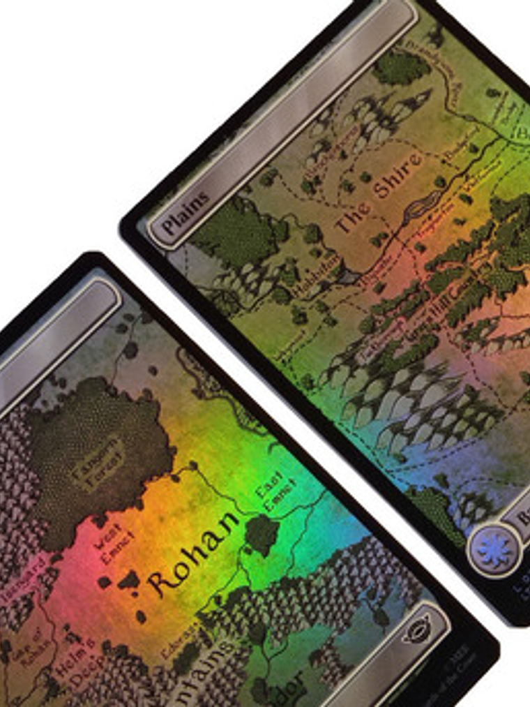 2 Cartas Magic Lord Of The Rings Plains Lands (foil) Mtg 3