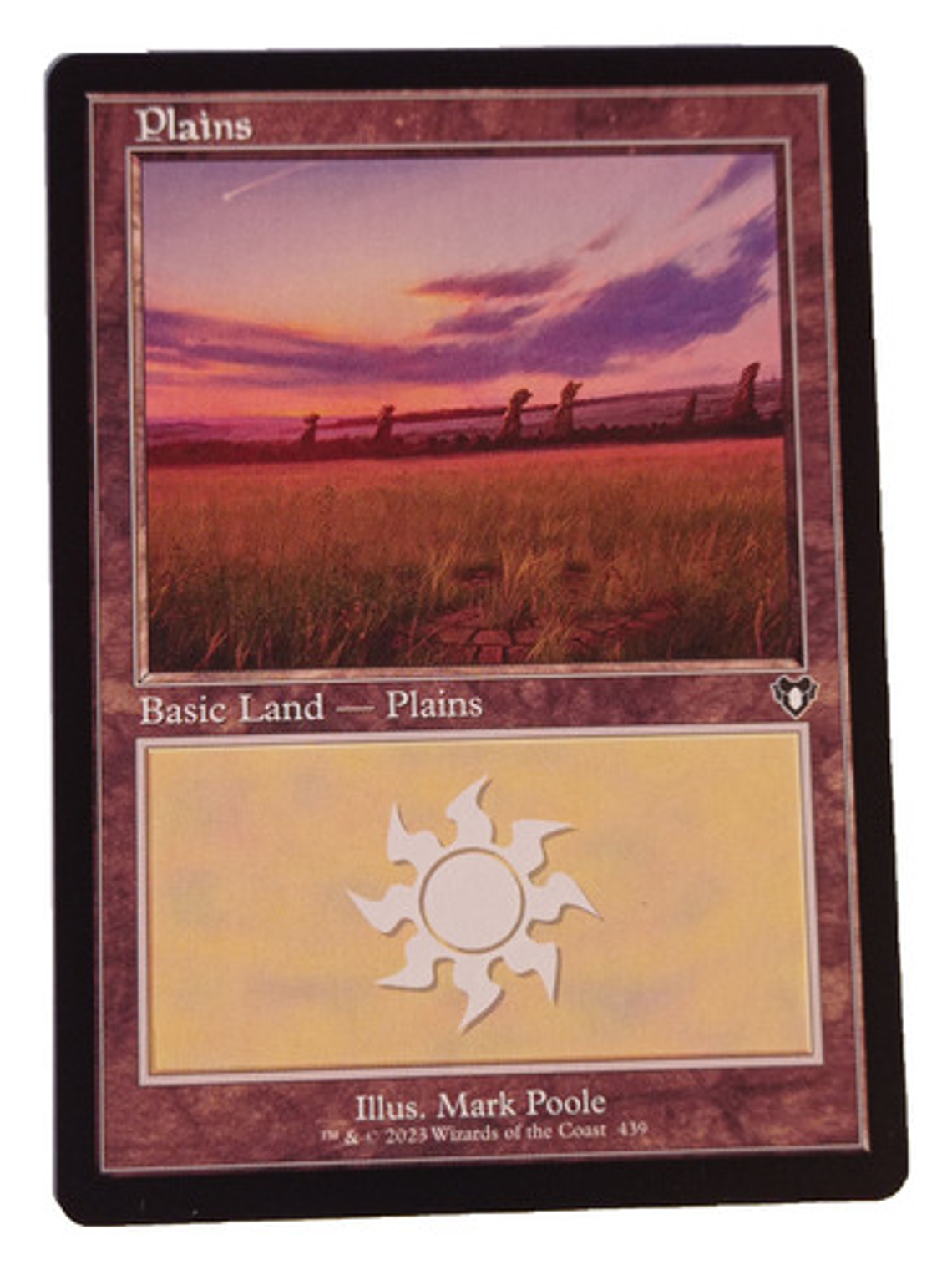 Carta Magic Commander Masters Plains Land Mtg 1