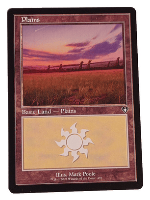 Carta Magic Commander Masters Plains Land Mtg