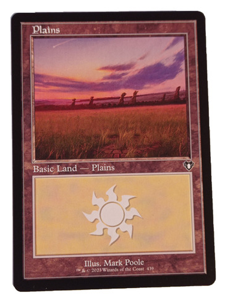 Carta Magic Commander Masters Plains Land Mtg 1