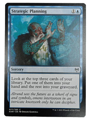 Carta Magic Strategic Planning [kaldheim] Mtg Sorcery