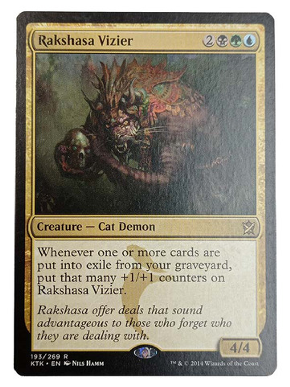 Carta Magic Rakshasa Vizier [tarkir] Mtg Cat Demon 1