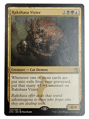 Carta Magic Rakshasa Vizier [tarkir] Mtg Cat Demon
