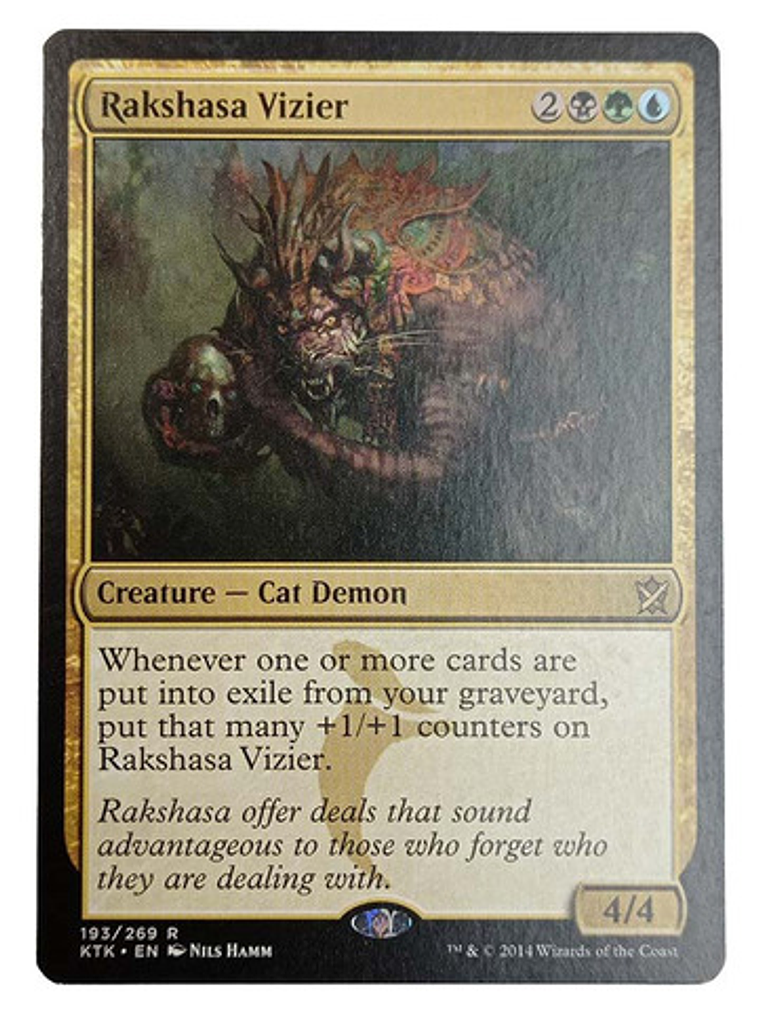 Carta Magic Rakshasa Vizier [tarkir] Mtg Cat Demon 1