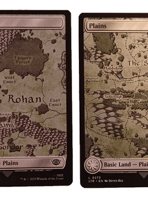 2 Cartas Magic Lord Of The Rings Plains Lands Mtg Lotr