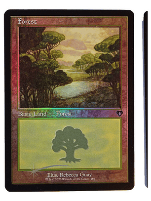 2 Cartas Magic Commander Masters Forest Lands (foil) Mtg