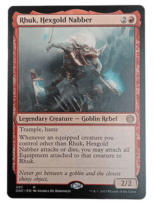 Carta Magic Rhuk Hexgold Nabber [phyrexia] Mtg Goblin