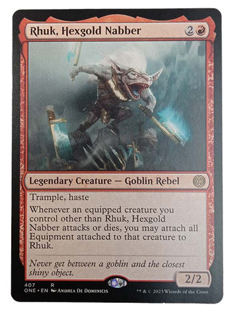 Carta Magic Rhuk Hexgold Nabber [phyrexia] Mtg Goblin 1