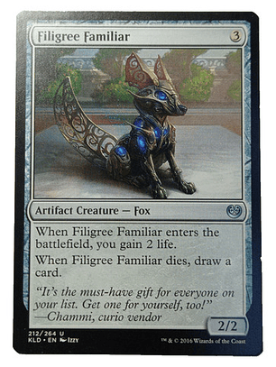 Carta Magic Filigree Familiar [kaladesh] Mtg Artifact Fox