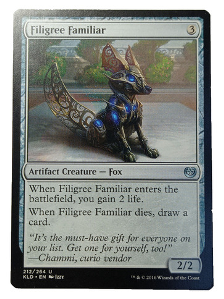 Carta Magic Filigree Familiar [kaladesh] Mtg Artifact Fox 1
