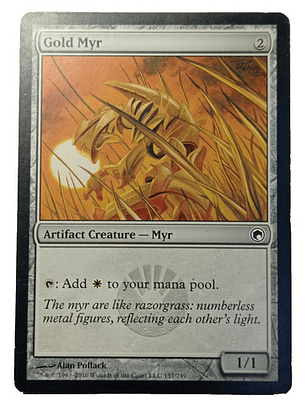 Carta Magic Gold Myr [scars Mirrodin] Mtg Artifact