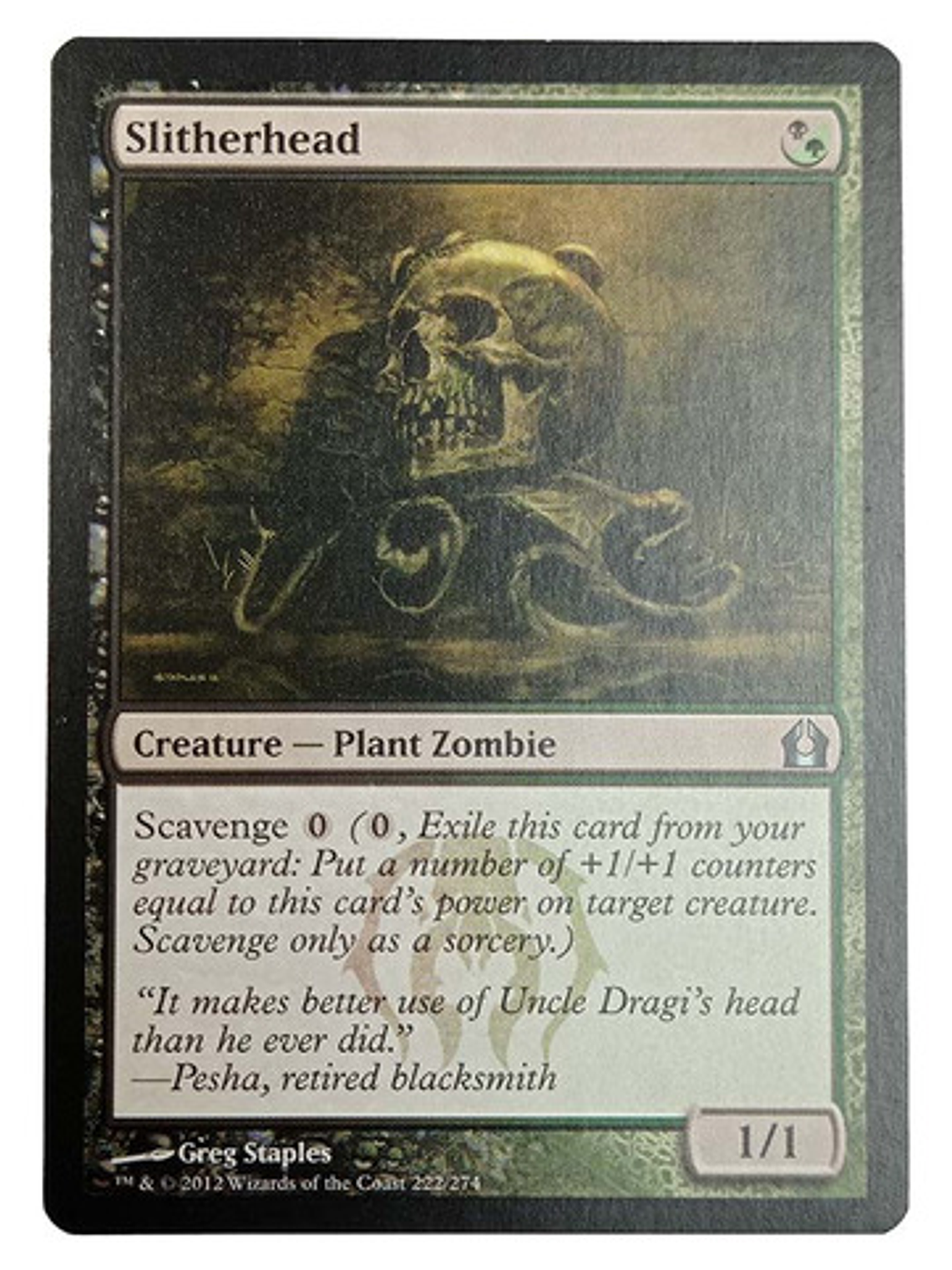 Carta Magic Slitherhead [ravnica] Mtg Plant Zombie 1