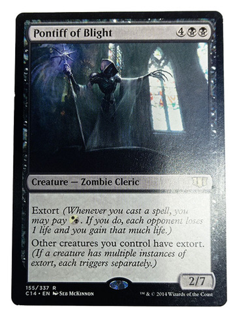 Carta Magic Pontiff Of Blight [c14] Mtg Zombie Cleric 1