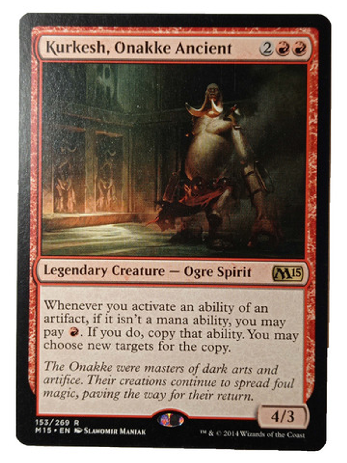 Carta Magic Kurkesh Onakke Ancient [m15] Mtg Ogre Spirit 1