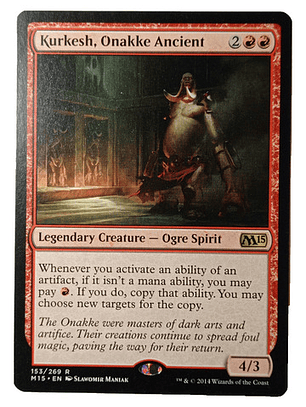 Carta Magic Kurkesh Onakke Ancient [m15] Mtg Ogre Spirit