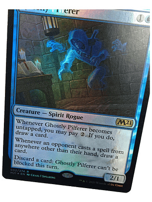 Carta Magic Ghostly Pilferer (foil) [m21] Mtg Spirit Rogue