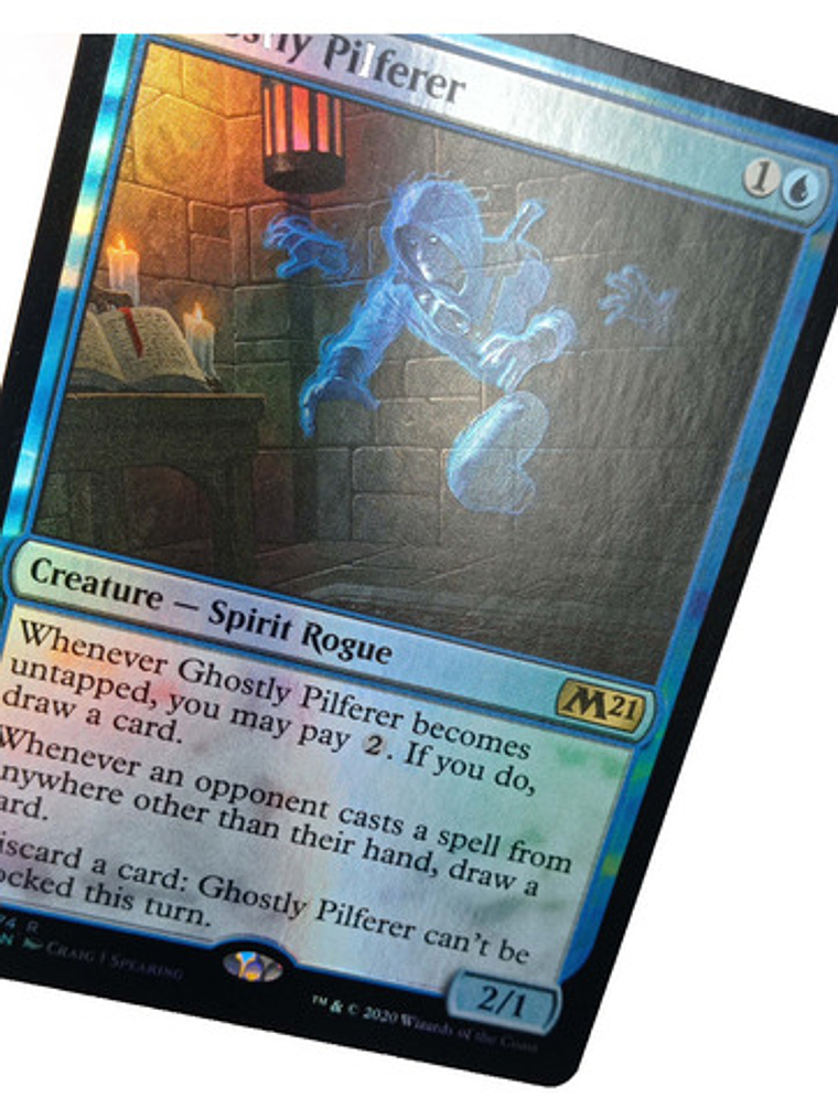 Carta Magic Ghostly Pilferer (foil) [m21] Mtg Spirit Rogue 3