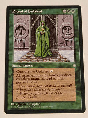 Carta Magic Ritual Of Subdual [ice Age] Mtg Enchantment