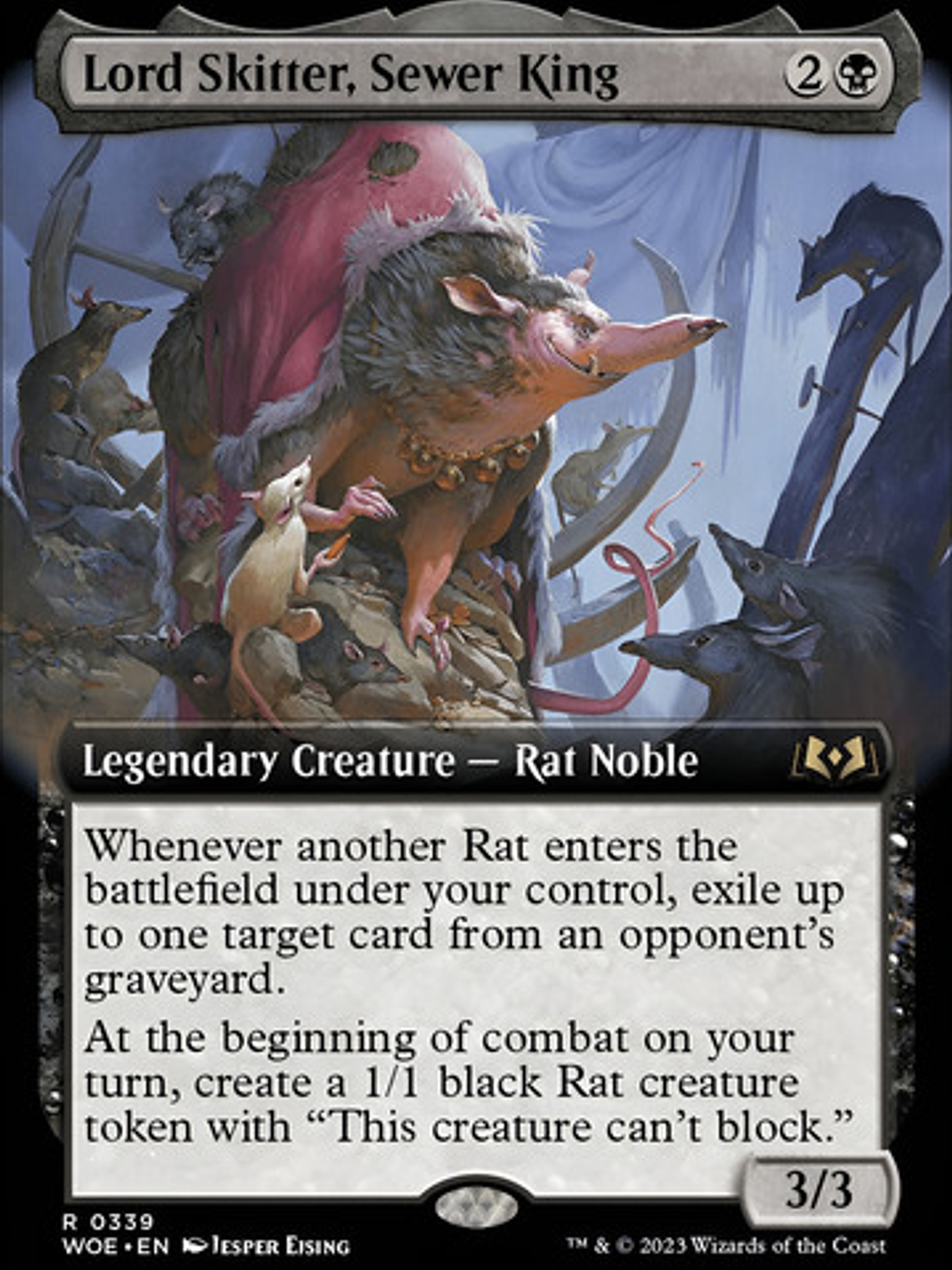 Carta Magic Lord Skitter King (extended Art) Foil [woe] Mtg  1