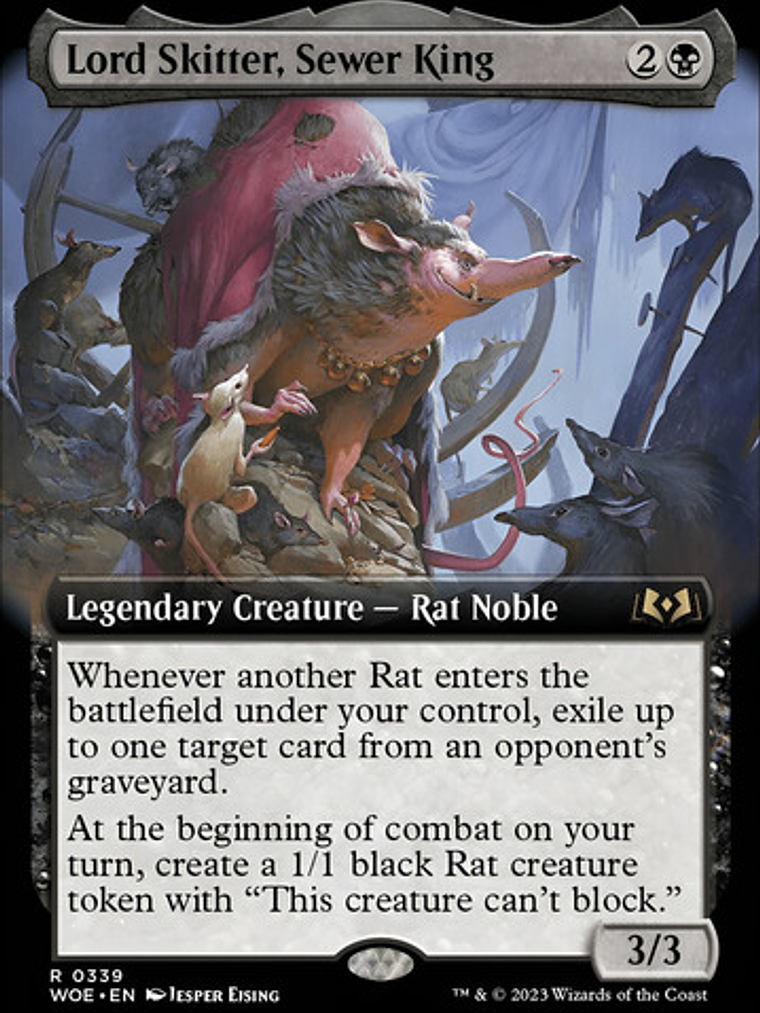 Carta Magic Lord Skitter King (extended Art) Foil [woe] Mtg  1