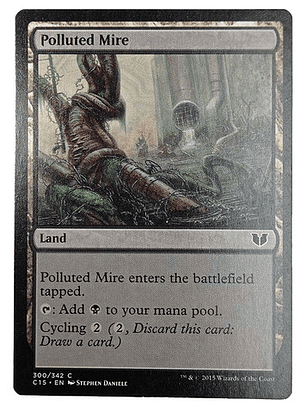 Carta Magic Polluted Mire [c15] Mtg Land