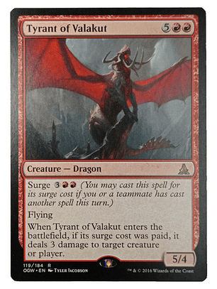 Carta Magic Tyrant Of Valakut [oath Gatewatch] Mtg Dragon