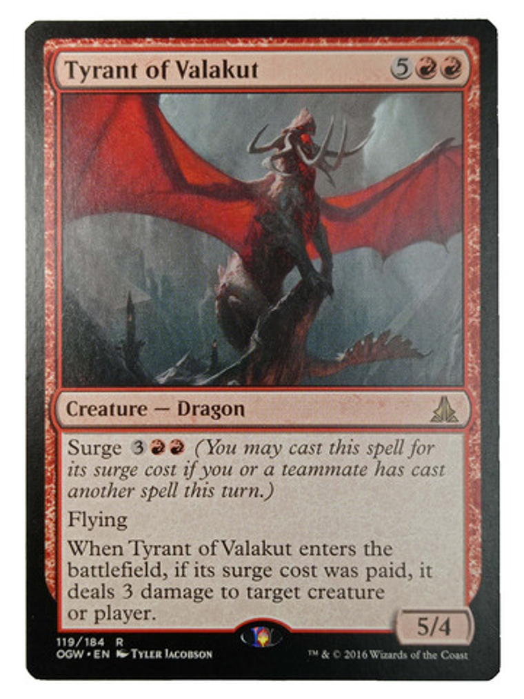 Carta Magic Tyrant Of Valakut [oath Gatewatch] Mtg Dragon 1