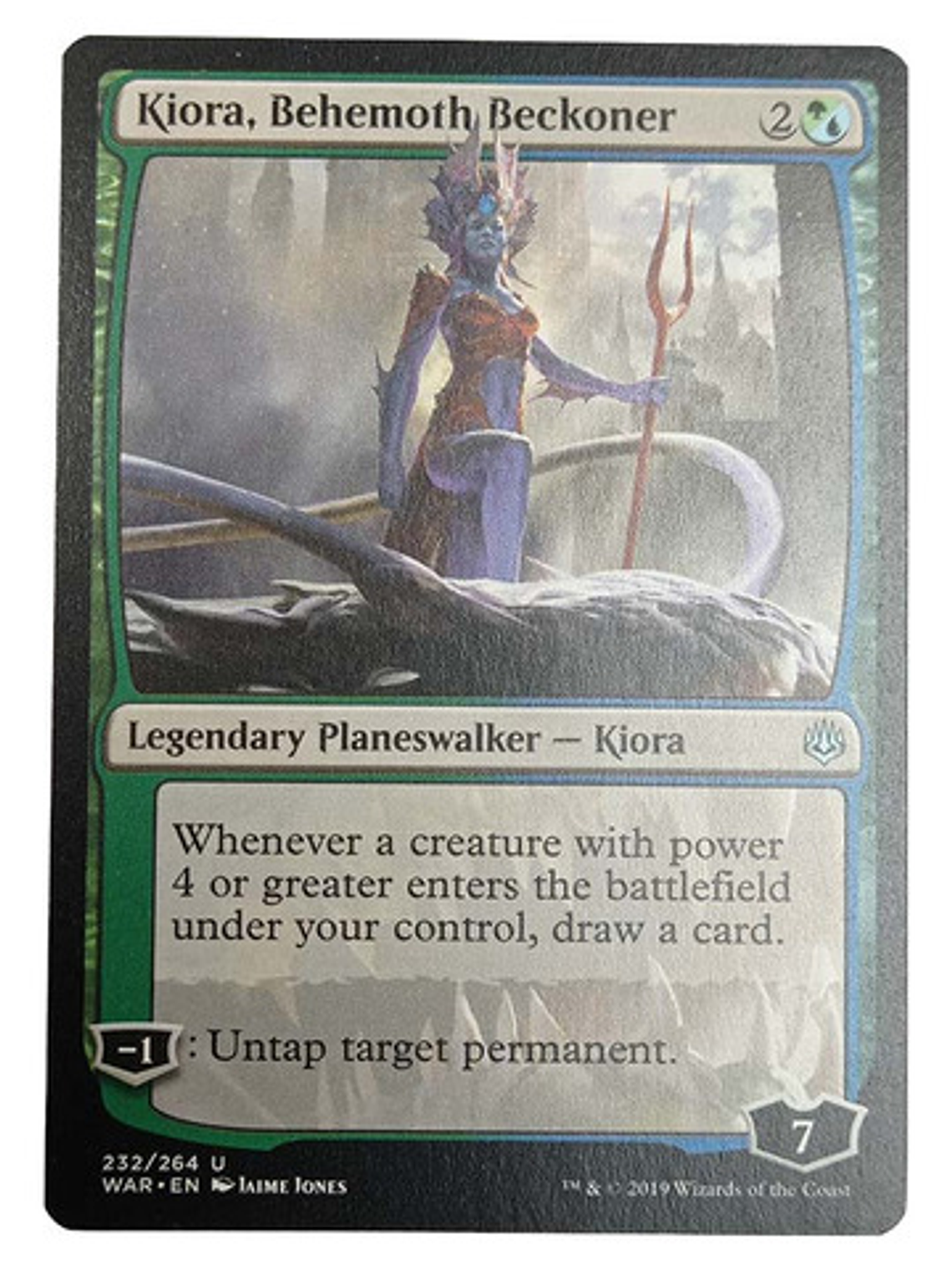 Carta Magic Kiora Behemoth Beckoner [war Spark] Mtg 1
