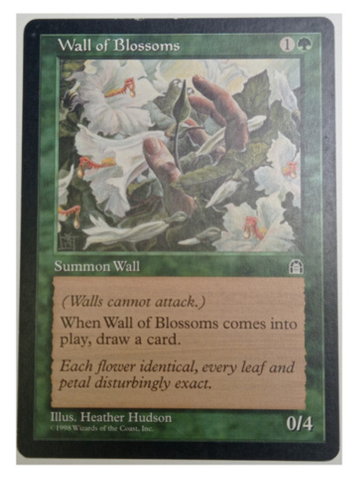 Carta Magic Wall Of Blossoms [stronghold] Mtg Wall 1