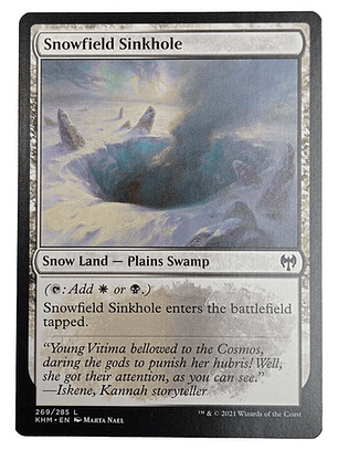 Carta Magic Snowfield Sinkhole [kaldheim] Mtg Snow Land