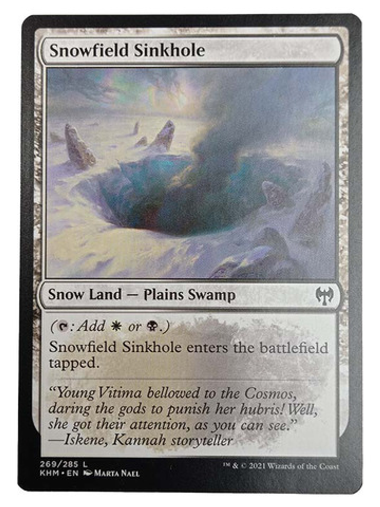 Carta Magic Snowfield Sinkhole [kaldheim] Mtg Snow Land 1