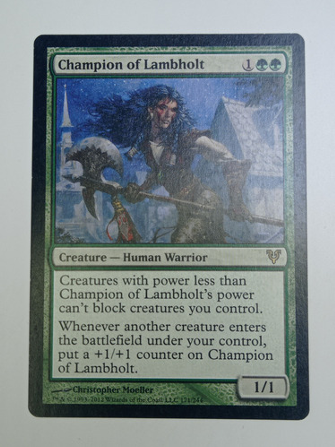 Carta Magic Champion Of Lambholt [avacyn Restored] Mtg Human 1
