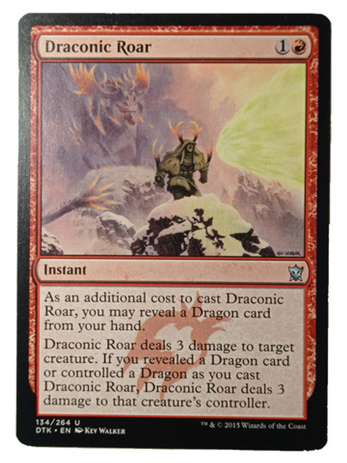 Carta Magic Draconic Roar [tarkir] Mtg Instant 1