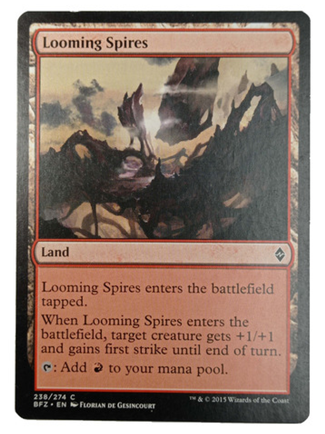 Carta Magic Looming Spires [zendikar] Mtg Land 1