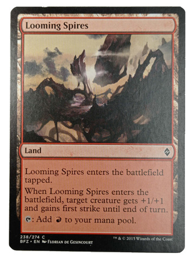 Carta Magic Looming Spires [zendikar] Mtg Land 1