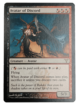 Carta Magic Avatar Of Discord [dissension] Mtg Avatar