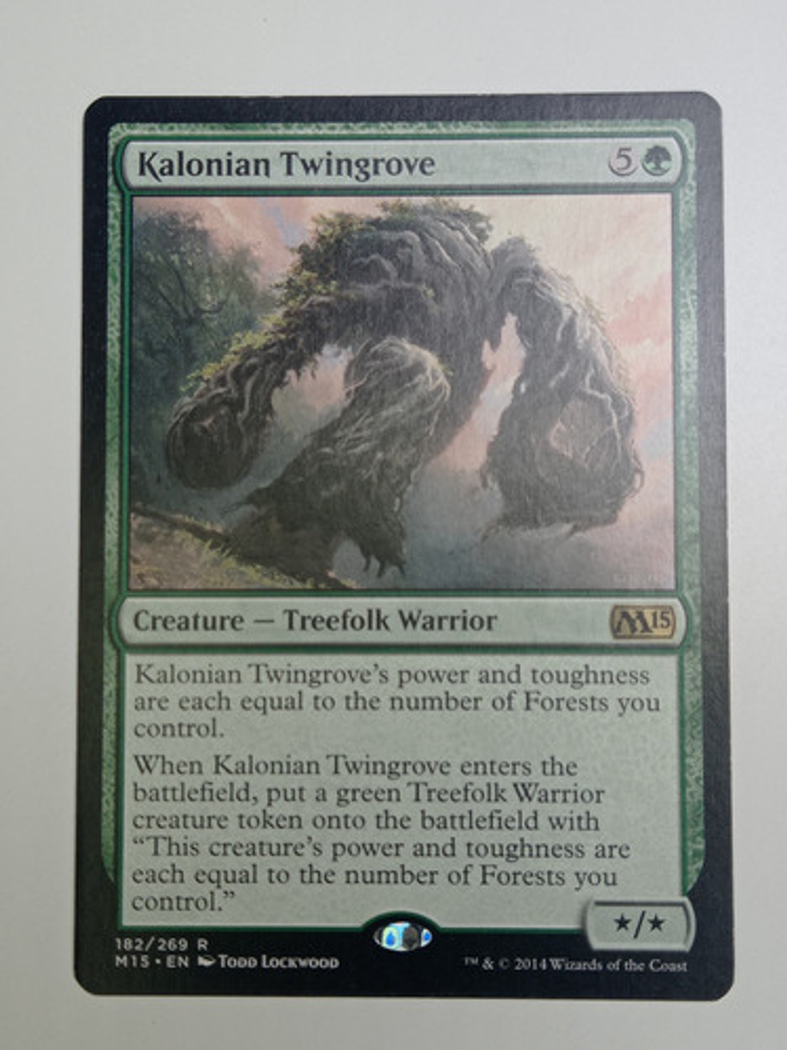 Carta Magic Kalonian Twingrove [m15] Mtg Treefolk 1