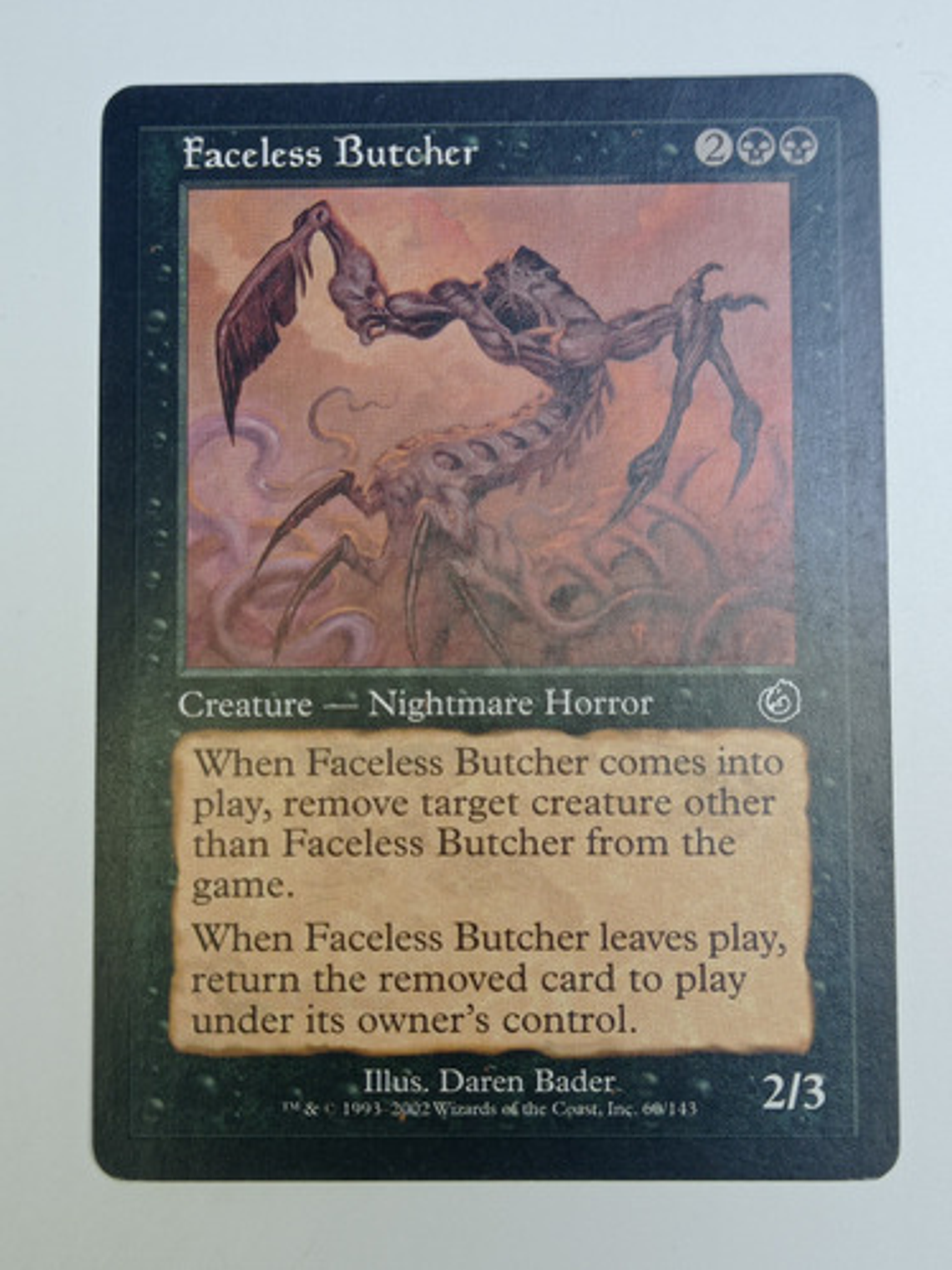 Carta Magic Faceless Butcher [torment] Mtg Horror 1