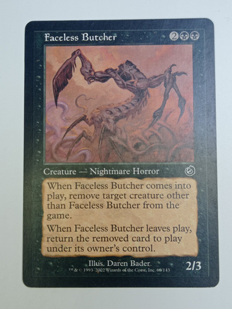 Carta Magic Faceless Butcher [torment] Mtg Horror 1